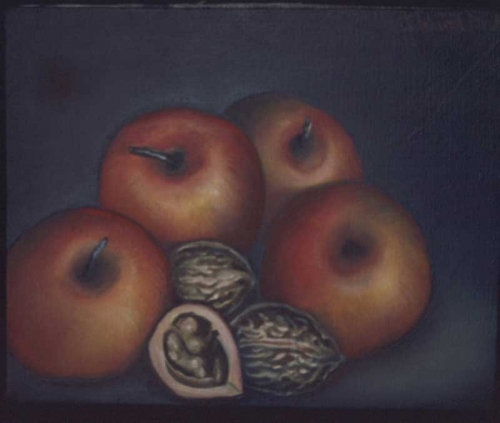 Apples with Walnut 8" x 14"